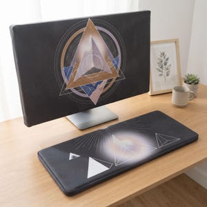 Capa para monitor de computador, decoração para teclado de mesa | Acessórios para estação de trabalho, presente para eletricista e engenheiro eletricista