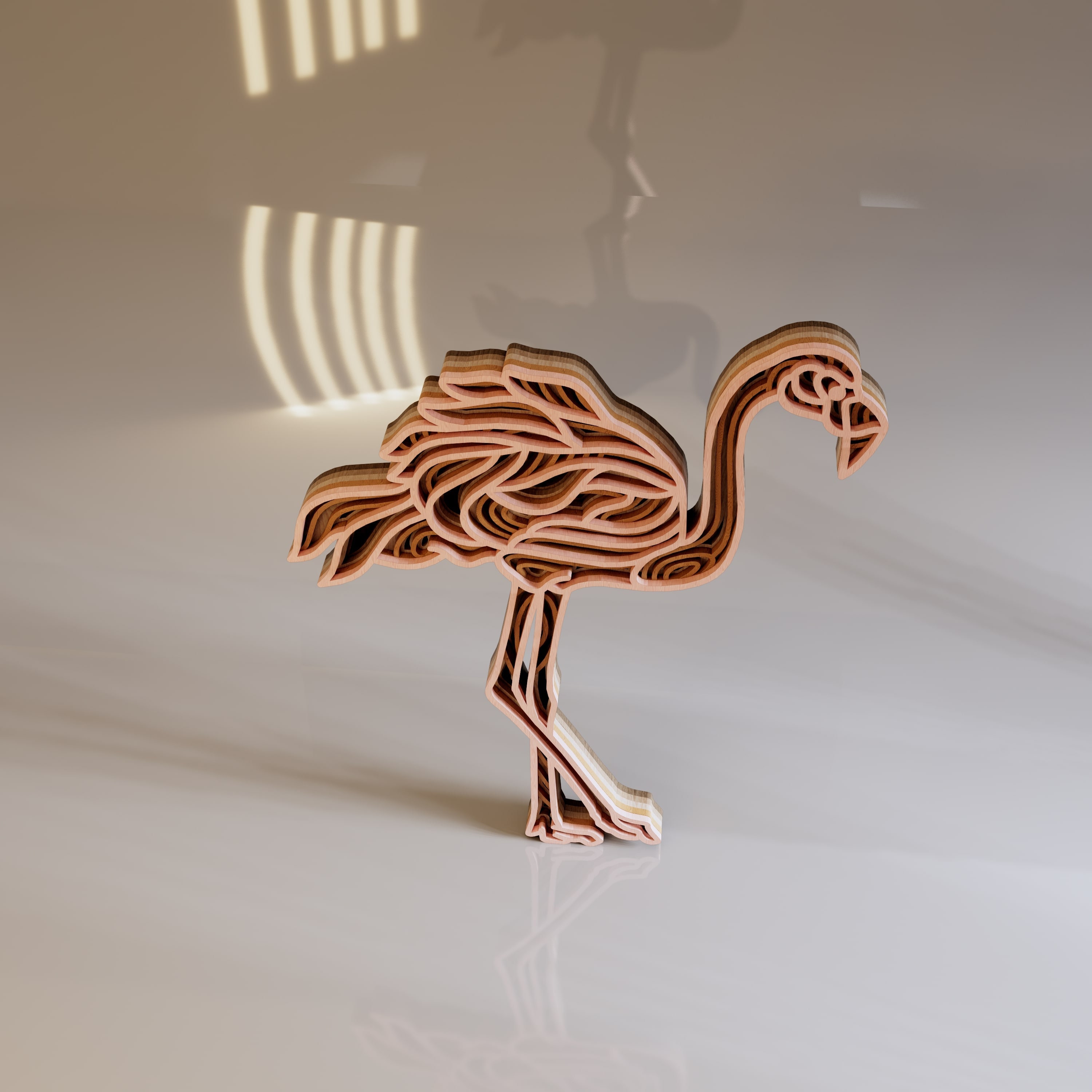 Flamingo SVG Layered File, Laser Cut Files, Craft Home Decor, Digital ...