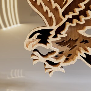 Eagle 3D Multilayer SVG, Laser Cut File, Eagle Bird Digital Art, Gift ...