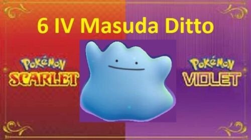 Pokemon Scarlet and Violet Two Shiny 6IV Masuda Method DITTO