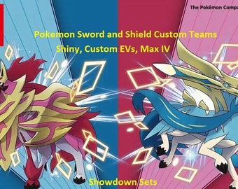 CUSTOM TEAM OF 6 SHINY PERFECT IV EV Pokemon Sword and Shield Fast Trade