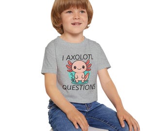 Axolotl toddler T-shirt Cute Axolotl Illustration, Kids salamander Tee