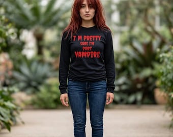 Vampire Humor Long Sleeve Tee – Halloween Costume Shirt