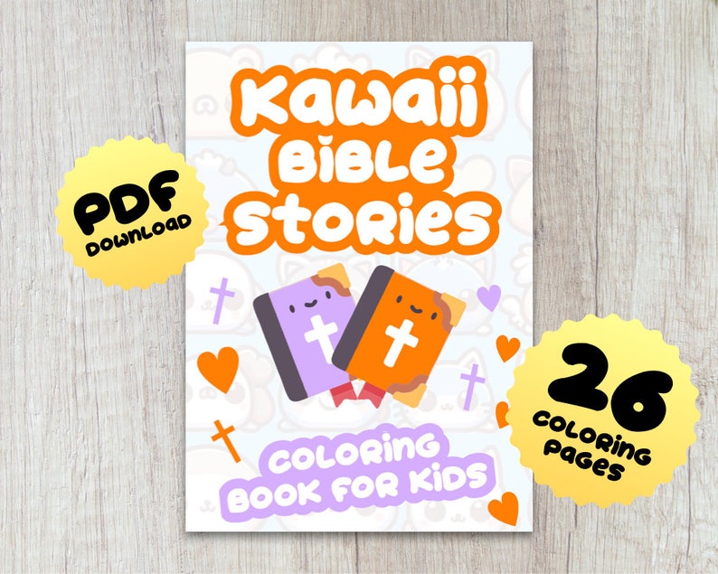 Coloring Kawaii Bible Stories for Kids Christian New and Old Testament ...