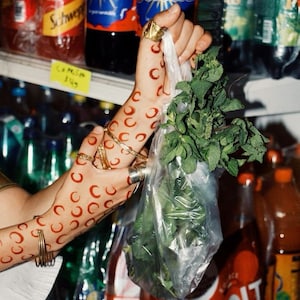 76-Piece Modern Moon Shape Henna Stencil Set – Easy to Apply DIY Henna Designs