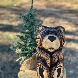 Chainsaw Carved "Bearfeet Cub”