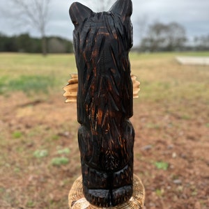 Chainsaw Carved Standing Welcome Black Bear image 3