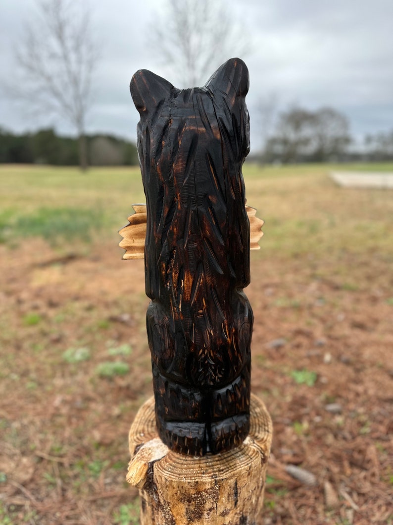 Chainsaw Carved Standing Welcome Black Bear image 3