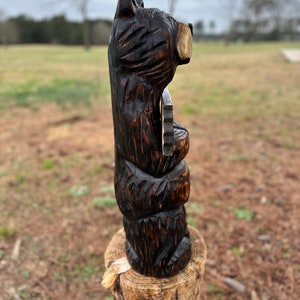 Chainsaw Carved Standing Welcome Black Bear image 2