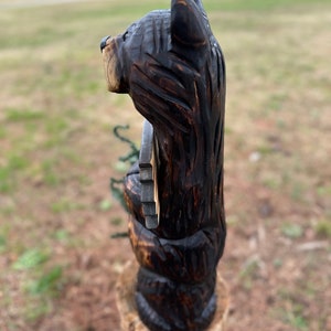 Chainsaw Carved Standing Welcome Black Bear image 4