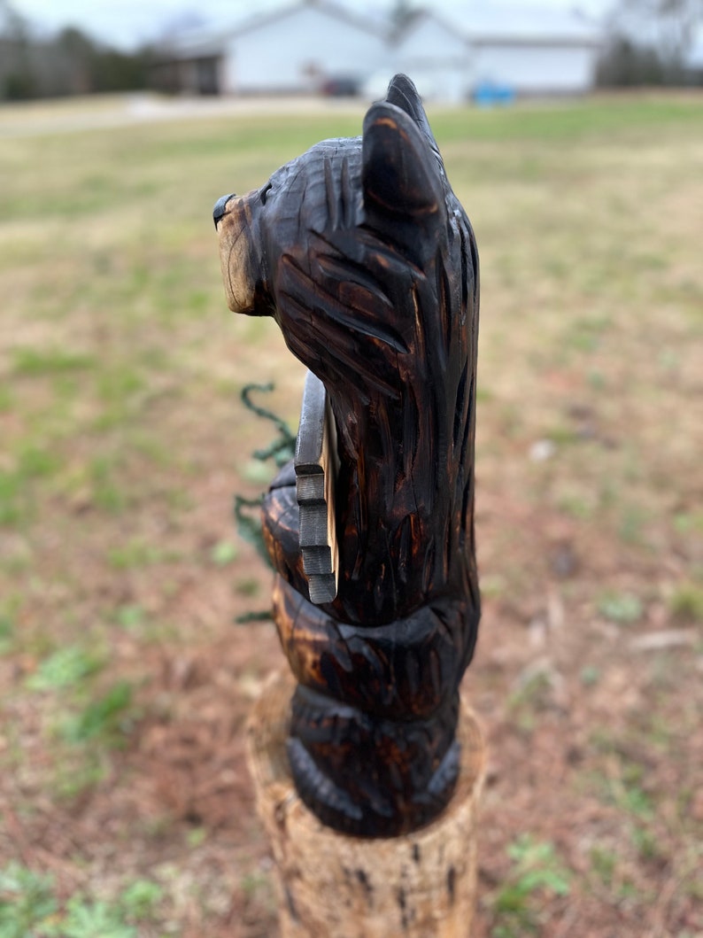 Chainsaw Carved Standing Welcome Black Bear image 4