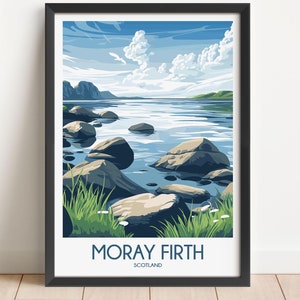 Moray Firth Travel Poster Moray Firth Travel Print Scotland Travel Poster Scotland Travel Print Wall Art Decor gift present home decor