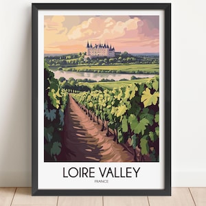 Loire Valley Travel Poster Loire Valley Travel Print France Travel Poster France Travel Print Wall Art Decor gift present home decor