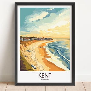 Kent Travel Poster: England Coastal Art Print