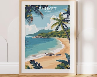 Phuket Travel Poster Phuket Travel Print Thailand Travel Poster Thailand Travel Print Wall Art Decor gift present home decor