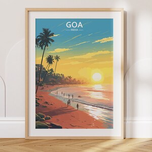 Goa Travel Poster Goa Travel Print India Travel Poster India Travel Print Wall Art Decor gift present home decor