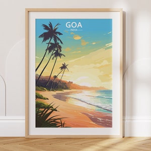 Goa Travel Poster Goa Travel Print India Travel Poster India Travel Print Wall Art Decor gift present home decor