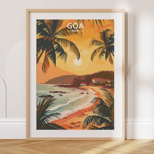 Goa Travel Poster Goa Travel Print India Travel Poster India Travel Print Wall Art Decor gift present home decor