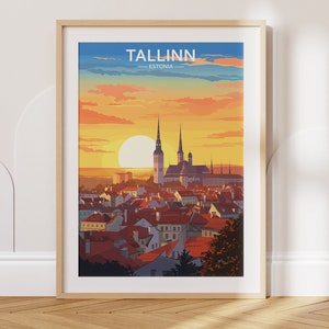 Tallinn Travel Poster Tallinn Travel Print Estonia Travel Poster Estonia Travel Print Wall Art Decor gift present home decor