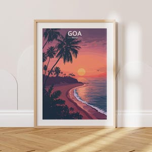 Goa Travel Poster Goa Travel Print India Travel Poster India Travel Print Wall Art Decor gift present home decor