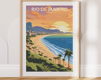 Rio de Janiero Travel Poster Rio de Janiero Travel Print Brazil Travel Poster Brazil Travel Print Wall Art Decor gift present home decor