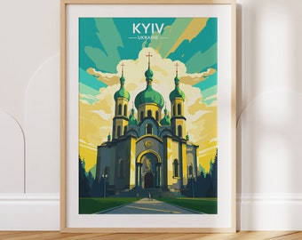 Kyiv Travel Poster Kyiv Travel Print Ukraine Travel Poster Ukraine Travel Print Wall Art Decor gift present home decor