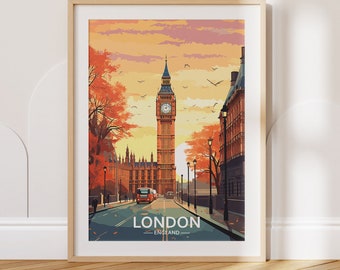 London Travel Poster London Travel Print England Travel Poster England Travel Print Wall Art Decor gift present home decor