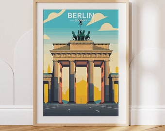 Berlin Travel Poster Berlin Travel Print Germany Travel Poster Germany Travel Print Wall Art Decor gift present home decor