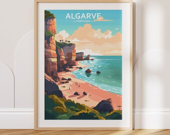 Algarve Travel Poster Algarve Travel Print Portugal Travel Poster Portugal Travel Print Wall Art Decor gift present home decor