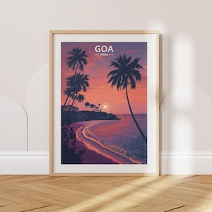 Goa Travel Poster Goa Travel Print India Travel Poster India Travel Print Wall Art Decor gift present home decor