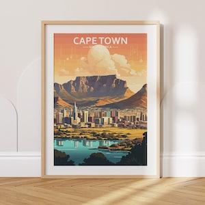 Cape Town Travel Poster Cape Town Travel Print South Africa Travel Poster South Africa Travel Print Wall Art Decor gift present home decor
