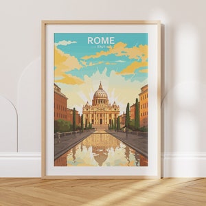 Rome Travel Poster Rome Travel Print Italy Travel Poster Italy Travel Print Wall Art Decor gift present home decor