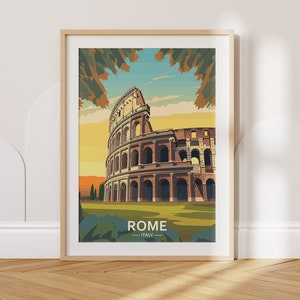 Rome Travel Poster Rome Travel Print Italy Travel Poster Italy Travel Print Wall Art Decor gift present home decor