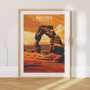 Arches Travel Poster Arches Travel Print National Park Travel Poster National Park Travel Print Wall Art Decor gift present home decor