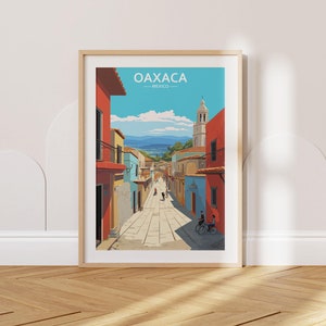 Oaxaca Travel Poster Oaxaca Travel Print Mexico Travel Poster Mexico Travel Print Wall Art Decor gift present home decor
