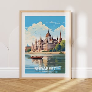 Budapest Travel Poster Budapest Travel Print Hungary Travel Poster Hungary Travel Print Wall Art Decor gift present home decor