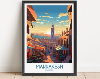 Marrakesh Travel Poster Marrakesh Travel Print Morocco Travel Poster Morocco Travel Print Wall Art Art Decor gift present home decor