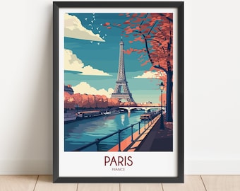 Paris Travel Poster Paris Travel Print France Travel Poster France Travel Print Wall Art Decor gift present home decor