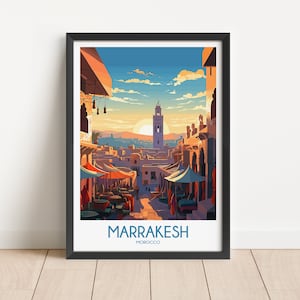 Marrakesh Travel Poster Marrakesh Travel Print Morocco Travel Poster Morocco Travel Print Wall Art Art Decor gift present home decor