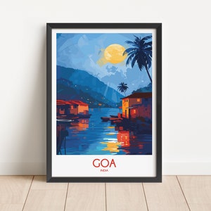 Goa Travel Poster Goa Travel Print India Travel Poster India Travel Print Wall Art Decor gift present home decor