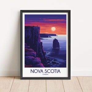 Nova Scotia Travel Poster Nova Scotia Travel Print Canada Travel Poster Canada Travel Print Wall Art Decor gift present home decor