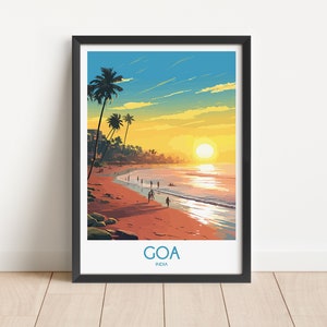 Goa Travel Poster Goa Travel Print India Travel Poster India Travel Print Wall Art Decor gift present home decor
