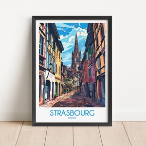 Strasbourg Travel Poster Strasbourg Travel Print France Travel Poster France Travel Print Wall Art Decor gift present home decor