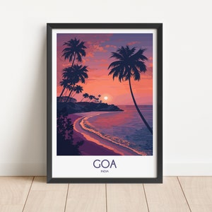 Goa Travel Poster Goa Travel Print India Travel Poster India Travel Print Wall Art Decor gift present home decor