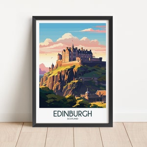 Edinburgh Travel Poster Edinburgh Travel Print Scotland Travel Poster Scotland Travel Print Wall Art Art Decor gift present home decor