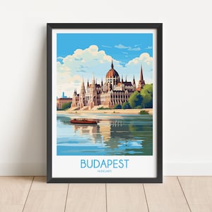 Budapest Travel Poster Budapest Travel Print Hungary Travel Poster Hungary Travel Print Wall Art Art Decor gift present home decor
