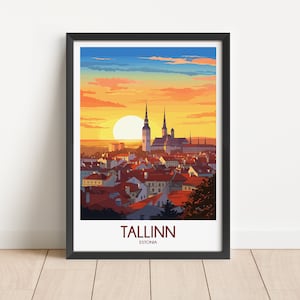 Tallinn Travel Poster Tallinn Travel Print Estonia Travel Poster Estonia Travel Print Wall Art Art Decor gift present home decor