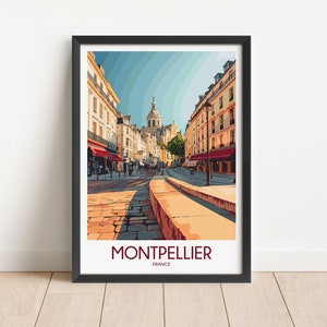 Montpellier Travel Poster Montpellier Travel Print France Travel Poster France Travel Print Wall Art Decor gift present home decor