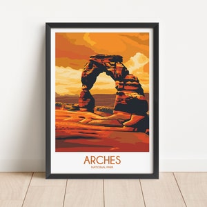 Arches Travel Poster Arches Travel Print National Park Travel Poster National Park Travel Print Wall Art Decor gift present home decor