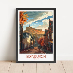 Edinburgh Travel Poster Edinburgh Travel Print Scotland Travel Poster Scotland Travel Print Wall Art Decor gift present home decor